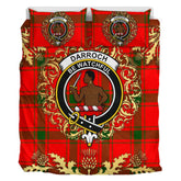 Darroch Tartan Crest Bedding Set - Golden Thistle Style